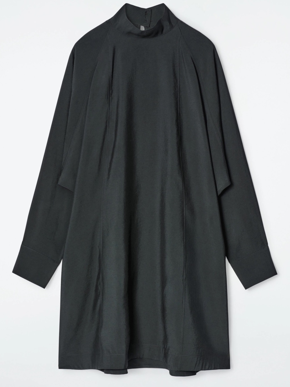 COS Batwing Sleeve Mini Dress High Neck Modal Oversized US 8 - Picture 12 of 12